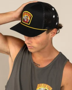 Headwear*The Mad Hueys Oz Straya Trucker Cap Black
