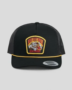 Headwear*The Mad Hueys Oz Straya Trucker Cap Black