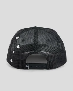 Headwear*The Mad Hueys Oz Straya Trucker Cap Black
