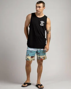 Board Shorts|Shorts & Bottoms*The Mad Hueys Oz Straya Volley Shorts Aqua
