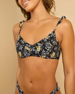 Bikinis*Rip Curl Pacific Rider D-DD Bralette Bikini Top Black