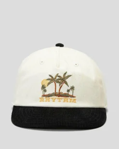Headwear*Rhythm Palm Days Cord Cap Black