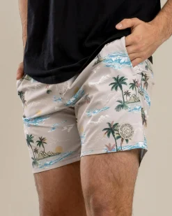 Clearance Palm Elastic Waist Shorts Shorts & Bottoms