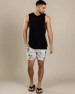 Clearance Palm Elastic Waist Shorts Shorts & Bottoms