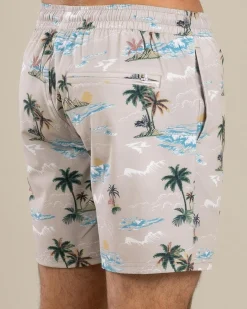 Clearance Palm Elastic Waist Shorts Shorts & Bottoms