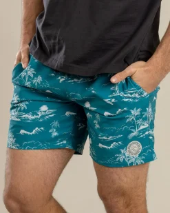 Online Palm Elastic Waist Shorts Shorts & Bottoms