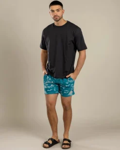 Online Palm Elastic Waist Shorts Shorts & Bottoms