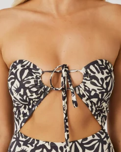 One Pieces*Billabong Palm Grove Drew One Piece Swimsuit Off Black