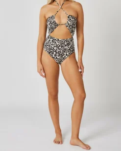 One Pieces*Billabong Palm Grove Drew One Piece Swimsuit Off Black