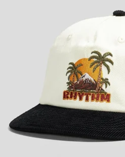 Headwear*Rhythm Palm Island Cord Cap Stone / Black