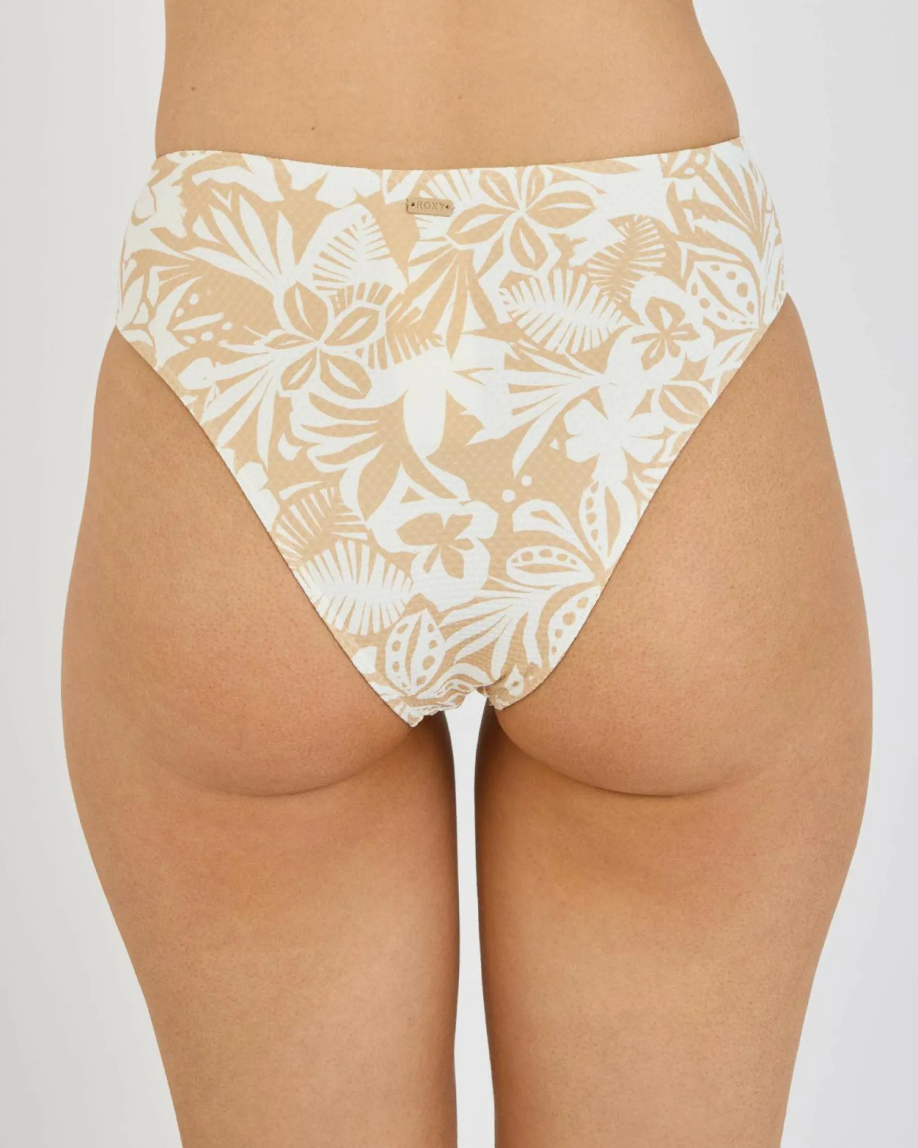 Bikinis*Roxy Palm Palm High Waisted Bikini Bottom Ginger Root Suntrip Swim