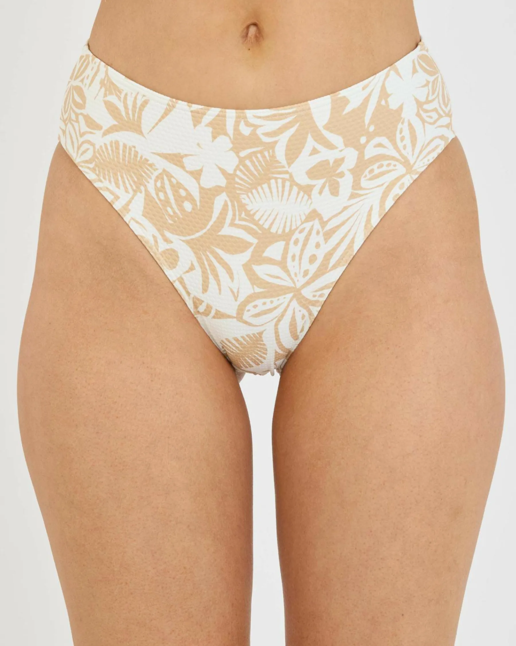 Bikinis*Roxy Palm Palm High Waisted Bikini Bottom Ginger Root Suntrip Swim