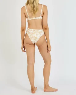 Bikinis*Roxy Palm Palm High Waisted Bikini Bottom Ginger Root Suntrip Swim