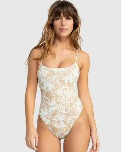 One Pieces*Roxy Palm Palm One Piece Swimsuit Ginger Root Suntrip Swim