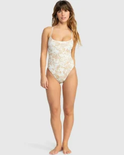 One Pieces*Roxy Palm Palm One Piece Swimsuit Ginger Root Suntrip Swim