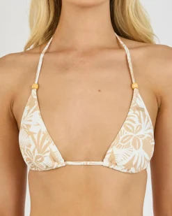 Hot Palm Palm Tiki Sliding Triangle Bikini Top Women Bikinis
