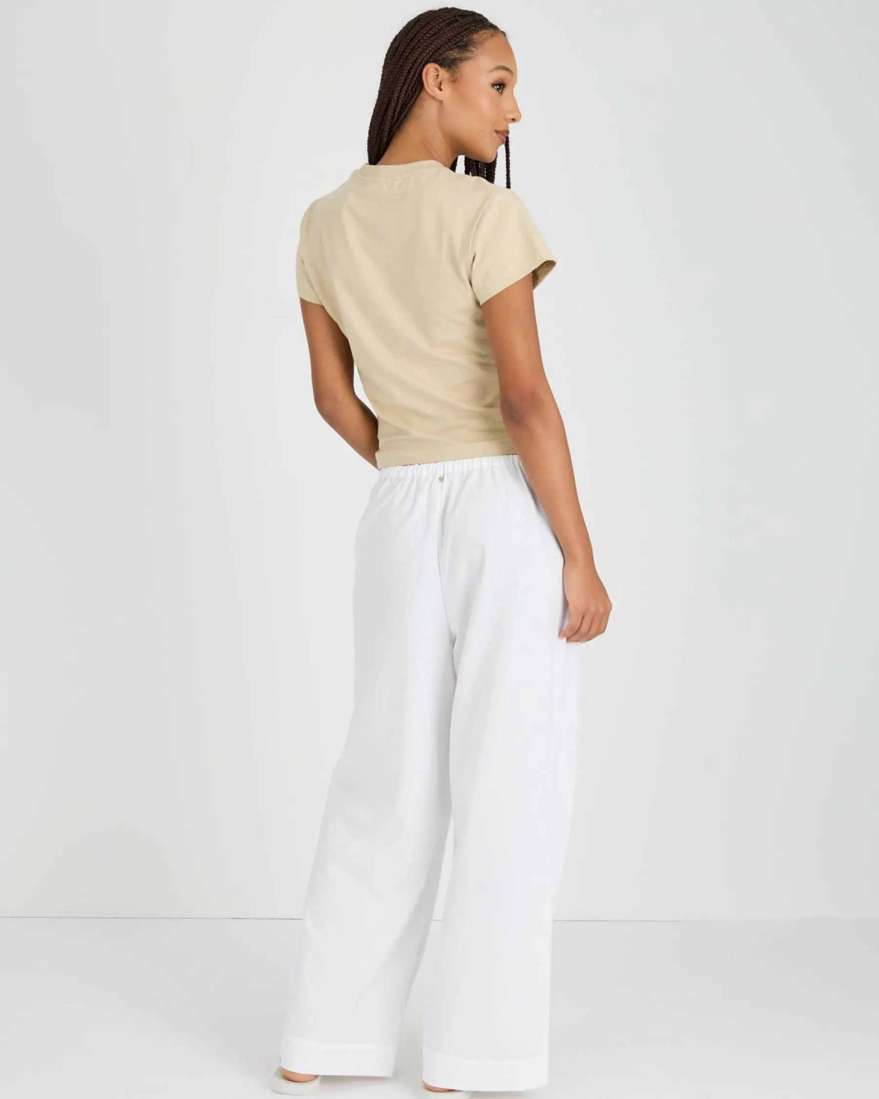Linen Blend|Bottoms*Rusty Palm Springs Pants Bright White