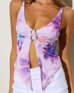 Tops*Mooloola Palmer Top Purple