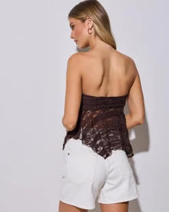 Outlet Pan Lace Tube Top Women Tops