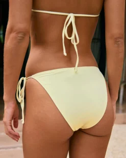 Bikinis*Kaiami Paradise Classic Tie Bikini Bottom Banana/pink