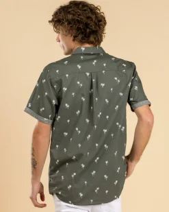 Tops & T-Shirts*Rip Curl Paradise Palms Short Sleeve Shirt Cactus Green