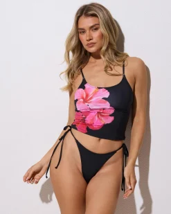 Bikinis*Kaiami Paradise Tankini Top Black/pink