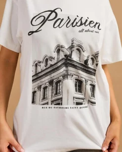 Tops*All About Eve Parisien Oversized T-Shirt Vintage White