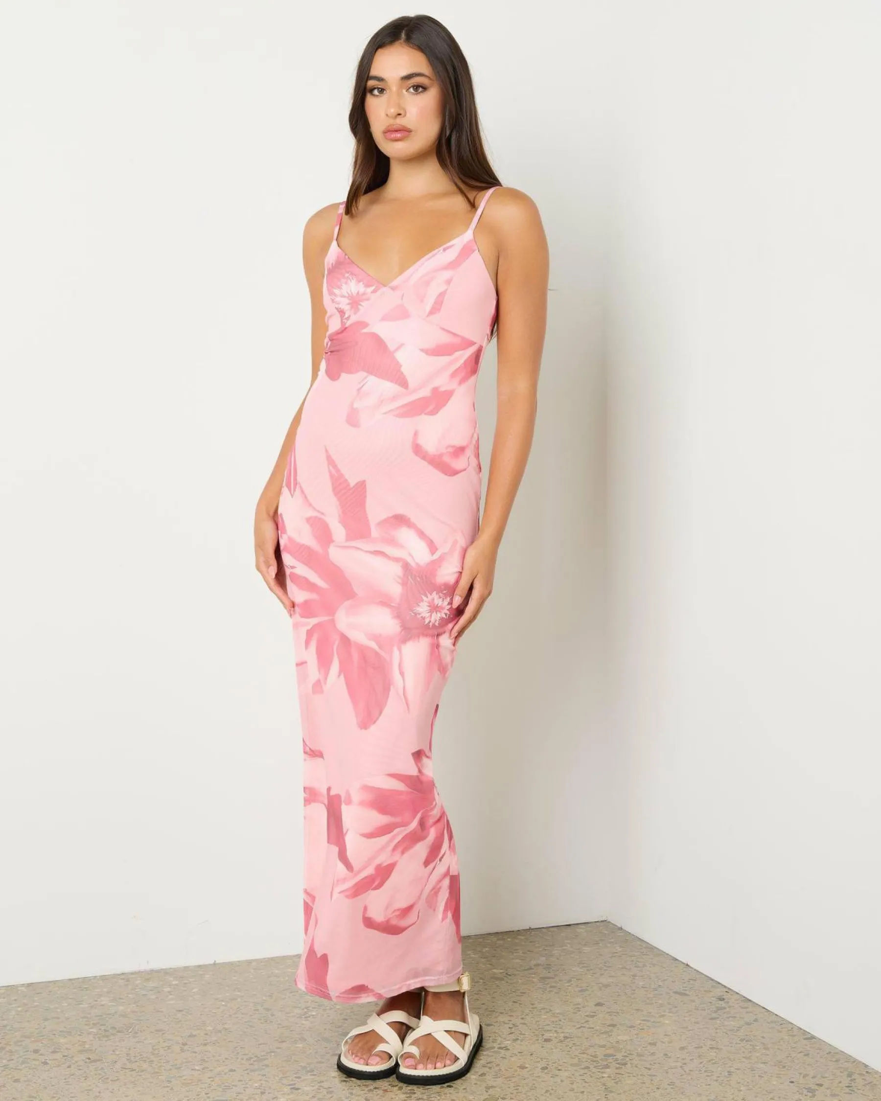 Dresses*Ava And Ever Parker Maxi Dress Pink Print
