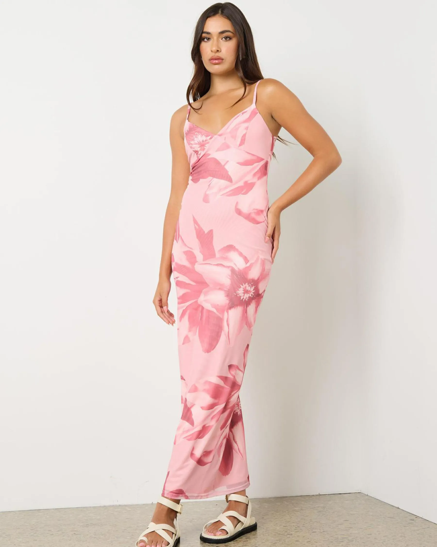 Dresses*Ava And Ever Parker Maxi Dress Pink Print