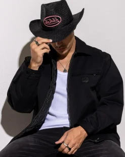 Headwear|Headwear*Von Dutch Patch Cowboy Hat Black/pink
