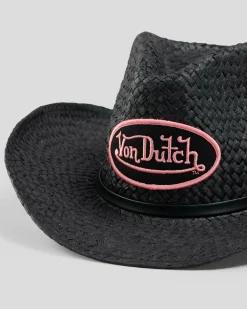 Headwear|Headwear*Von Dutch Patch Cowboy Hat Black/pink