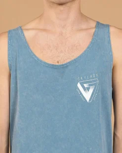 Tops & T-Shirts*Skylark Penrose Singlet Lt Blue Acid