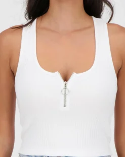 Best Perez Zip Tank Top Women Tops