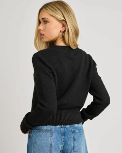 Knitwear|Jumpers & Hoodies*Mooloola PhD V Neck Knit Jumper Black