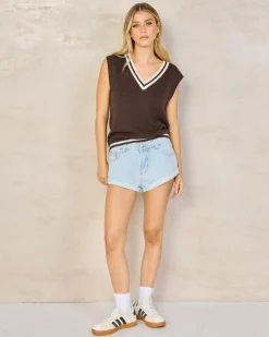 Outlet Pheonix Low Rise Denim Mini Shorts Women Bottoms