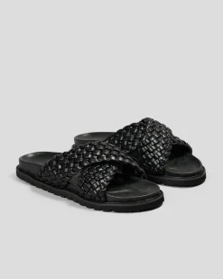 Sandals*Ava And Ever Phoebe Slide Sandals Black