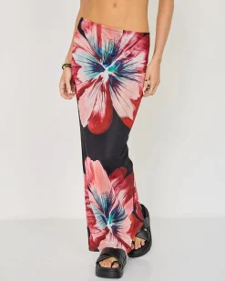 Bottoms*Ava And Ever Phuket Maxi Skirt Black/pink Floral