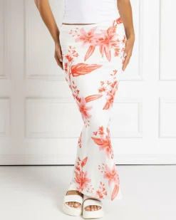 Bottoms*Ava And Ever Pia Maxi Skirt White/pink Floral