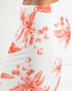 Bottoms*Ava And Ever Pia Maxi Skirt White/pink Floral