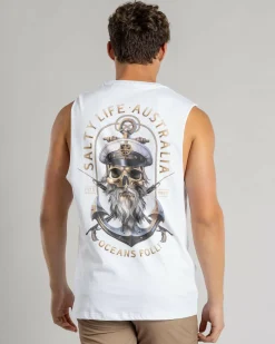 Tops & T-Shirts*Salty Life Pillager Muscle Tank White
