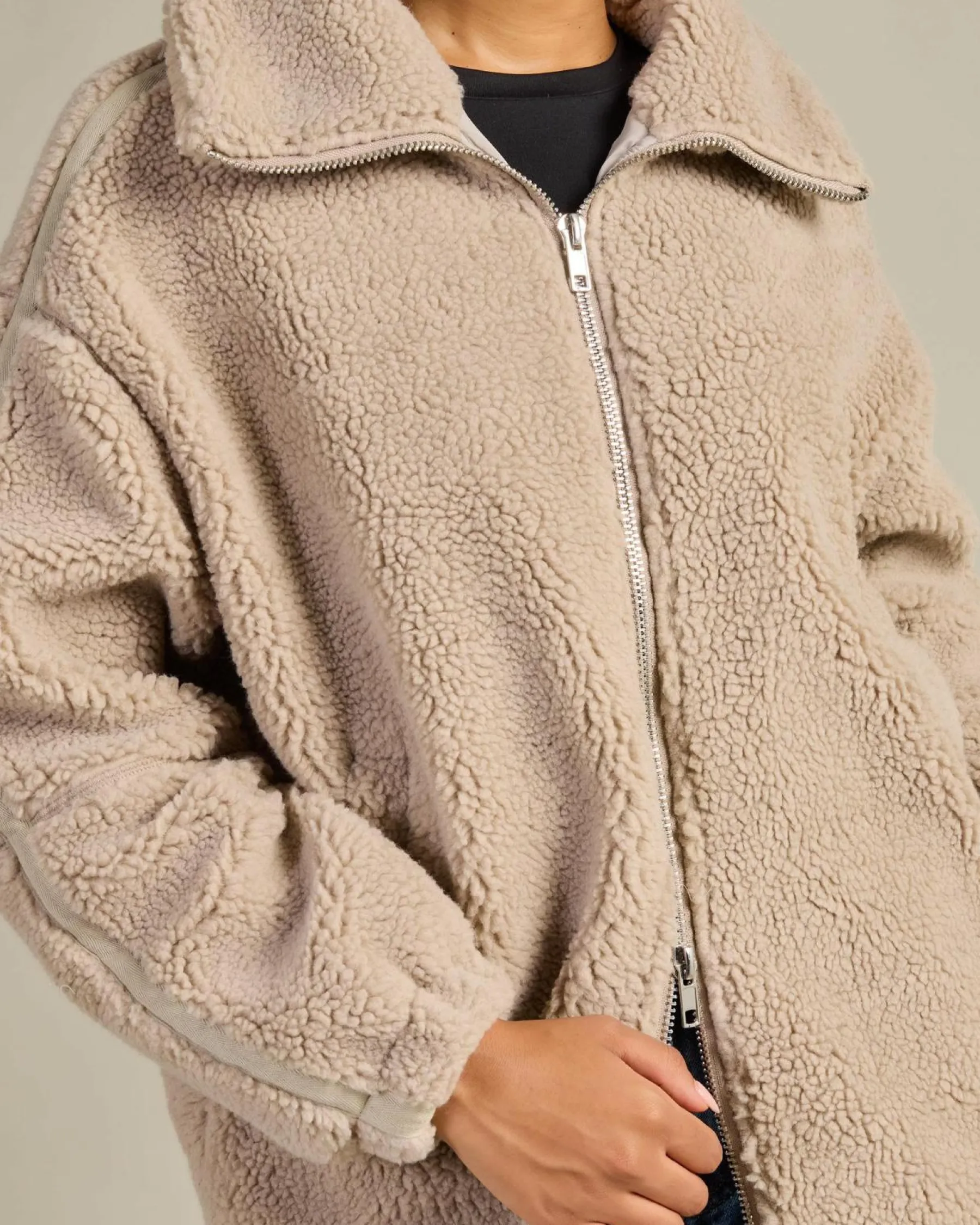 Jackets & Coats*Ava And Ever Pinnacle Faux Fur Jacket Taupe