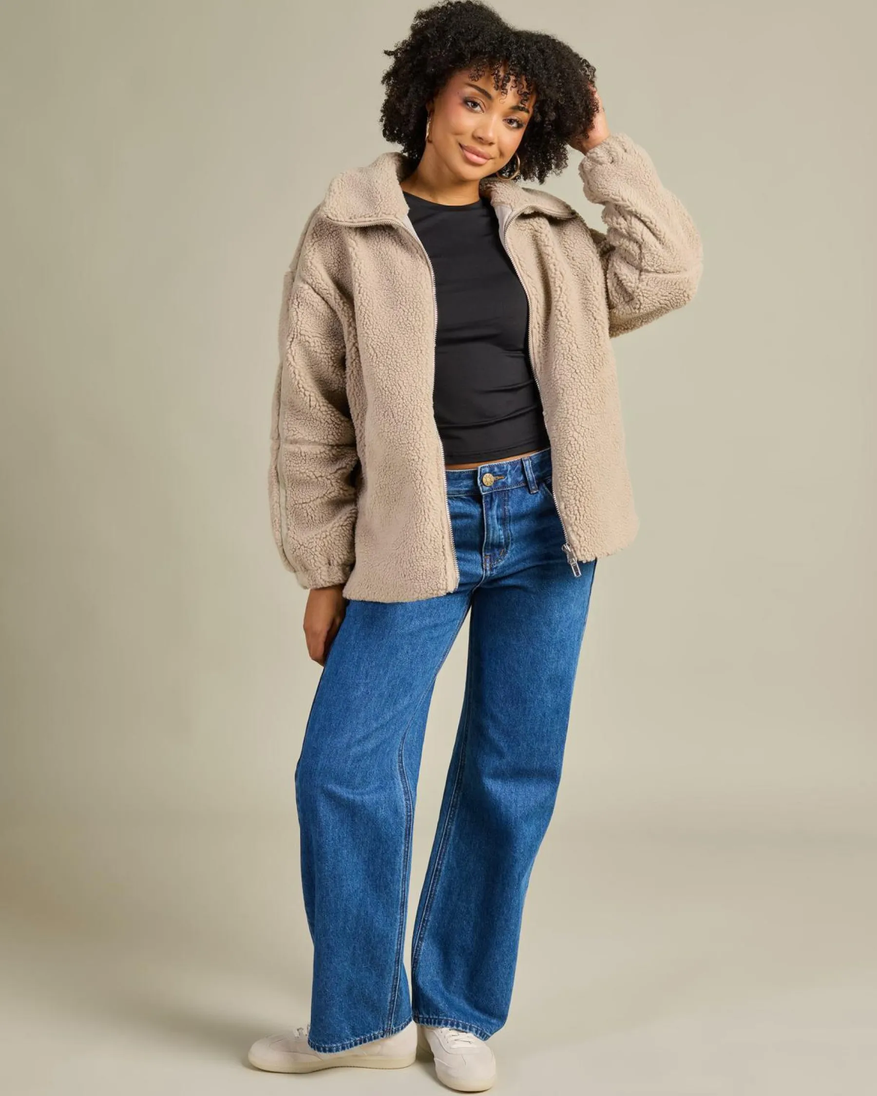 Jackets & Coats*Ava And Ever Pinnacle Faux Fur Jacket Taupe