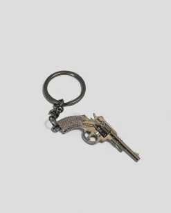 Gifts & Novelty*Miscellaneous Pistol Gun Keyring Silver