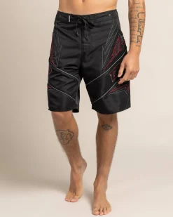 Board Shorts|Shorts & Bottoms*Dexter Pivot Board Shorts Black/ Burgundy