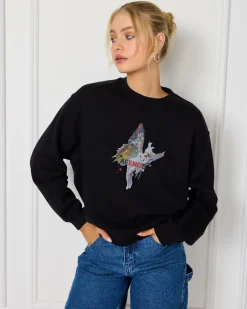 Jumpers & Hoodies*Afends Pixie Recycled Sweatshirt Black