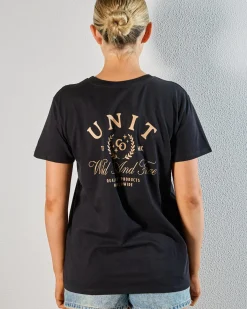 Tops*Unit Placid Regular Fit Ladies T-Shirt Black