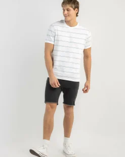 Outlet Plain Stripe T-Shirt Tops & T-Shirts