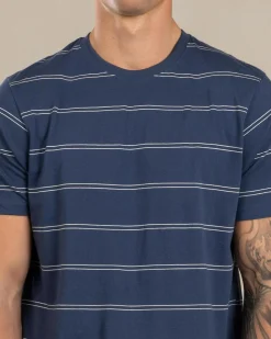 Tops & T-Shirts*Rip Curl Plain Stripe T-Shirt Light Navy