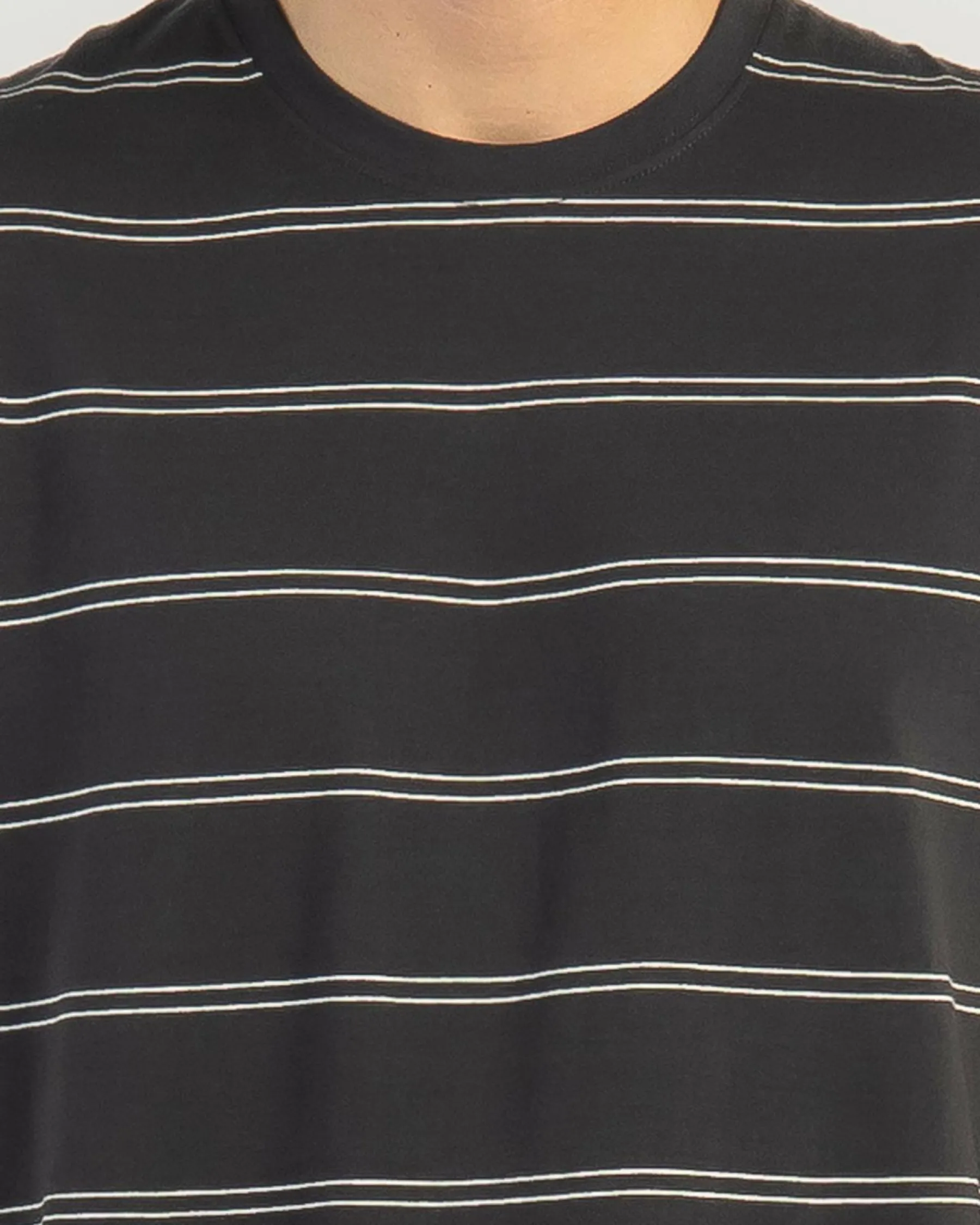 Tops & T-Shirts*Rip Curl Plain Stripe T-Shirt Washed Black