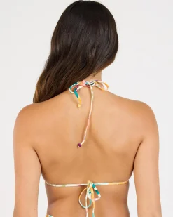 Bikinis*Billabong Playa Del Sol Mul Sliding Triangle Bikini Top Multi